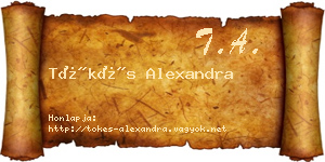 Tőkés Alexandra névjegykártya